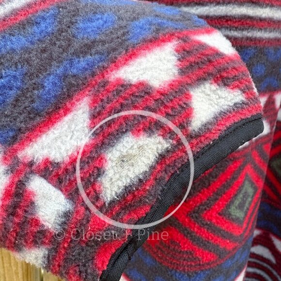 Patagonia‎ Vintage Saltillo Burnt Chili Synchilla Snap-T Fleece Size Large 90s - Picture 11 of 15